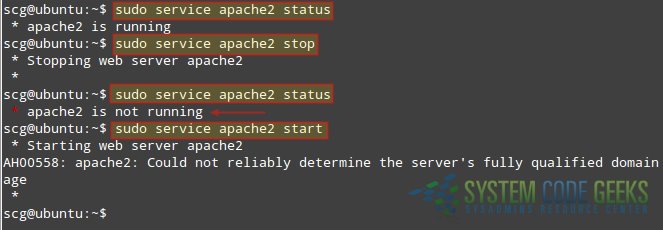 install Apache web server Checking the running status of Apache in Ubuntu