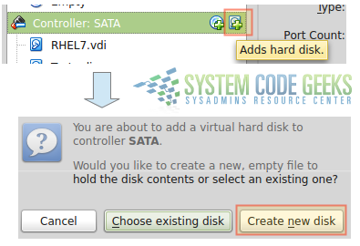 Figure 2: Adding new virtual disks