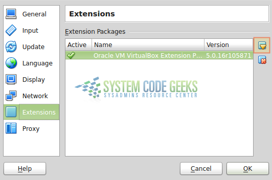 Figure 9: Virtualization with VirtualBox: Installing the extension pack