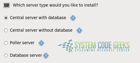 Figure 2: Choosing the desired Centreon installation type