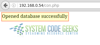 Verifying database connection via PHP