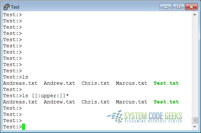 A Regular Expression Character Class Example