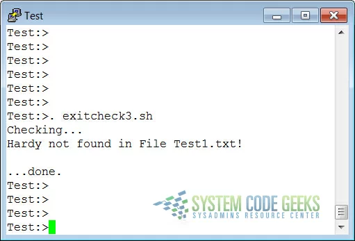 Another If Example, which checks the Exit State of a Command