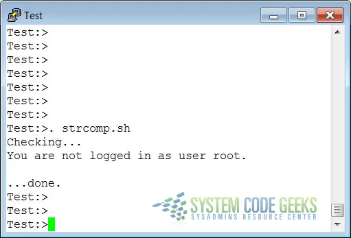 Another If Example, which makes a String Comparison