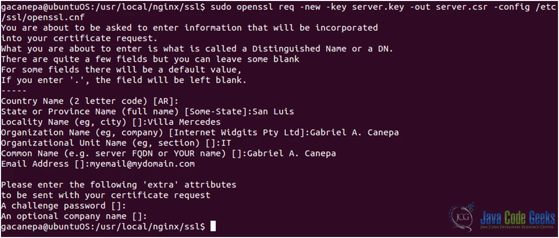 Figure 6: Nginx SSL configuration guide