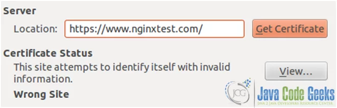 Figure 15: Nginx SSL configuration guide