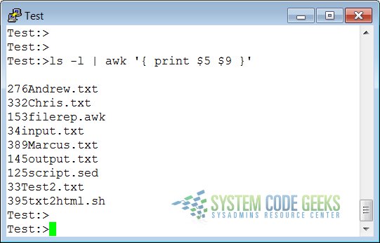 Printing selected fields with awk