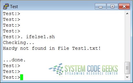 An If-Then-Else Example about searching files